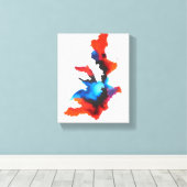 Sepia Abstract Art Expressionisme Acrlylic Paintin Canvas Afdruk (Insitu (Houten vloer))