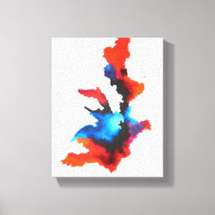 Sepia Abstract Art Expressionisme Acrlylic Paintin Canvas Afdruk