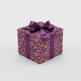 Sepia Abstract Pebble Bean Repeating Pattern Cadeaupapier