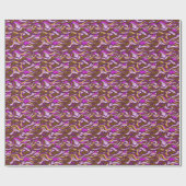 Sepia Abstract Pebble Bean Repeating Pattern Cadeaupapier (Vlak)