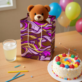 Sepia Abstract Pebble Bean Repeating Pattern Medium Cadeauzakje