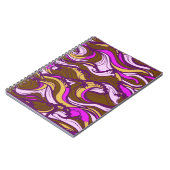 Sepia Abstract Pebble Bean Repeating Pattern Notitieboek (Linkerzijde)