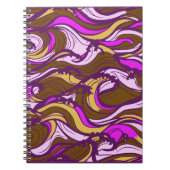 Sepia Abstract Pebble Bean Repeating Pattern Notitieboek (Voorkant)