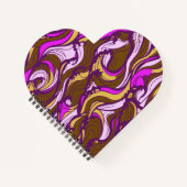 Sepia Abstract Pebble Bean Repeating Pattern Notitieboek (Voorkant)