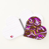 Sepia Abstract Pebble Bean Repeating Pattern Notitieboek (Binnen)