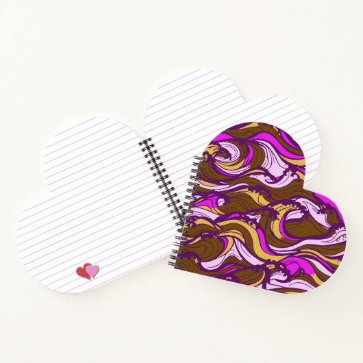 Sepia Abstract Pebble Bean Repeating Pattern Notitieboek (Binnen)