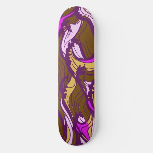 Sepia Abstract Pebble Bean Repeating Pattern Persoonlijk Skateboard (Voorkant)