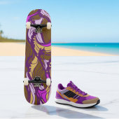 Sepia Abstract Pebble Bean Repeating Pattern Persoonlijk Skateboard