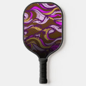 Sepia Abstract Pebble Bean Repeating Pattern Pickleball Paddle (Voorkant)