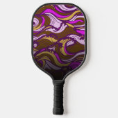 Sepia Abstract Pebble Bean Repeating Pattern Pickleball Paddle (Achterkant)
