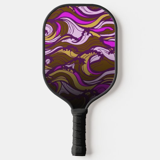 Sepia Abstract Pebble Bean Repeating Pattern Pickleball Paddle (Achterkant)