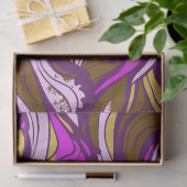 Sepia Abstract Pebble Bean Repeating Pattern Tissuepapier (Geschenk)