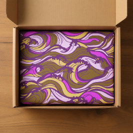 Sepia Abstract Pebble Bean Repeating Pattern Tissuepapier