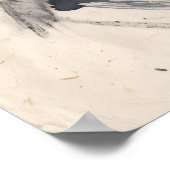 Sepia Abstracte Bewegingsposter Poster (Hoek)