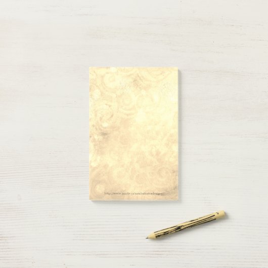 Sepia Abstracte kunst Post-it® Notes (Op bureau)