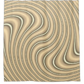 Sepia Abstracte Patroon Douchegordijnen (Voorkant)