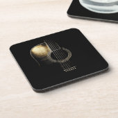 Sepia Acoustic Guitar Drinken Onderzetters (Linkerzijde)