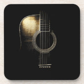 Sepia Acoustic Guitar Drinken Onderzetters (Voorkant)