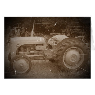 Sepia afbeelding  grijs Massey Fergison Tractor