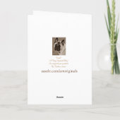 sepia afbeelding van de hond met droevige uitdrukk kaart (Achterkant)