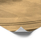 Sepia Akoestische Gitaar Geluid Gat Close-up Poster (Hoek)