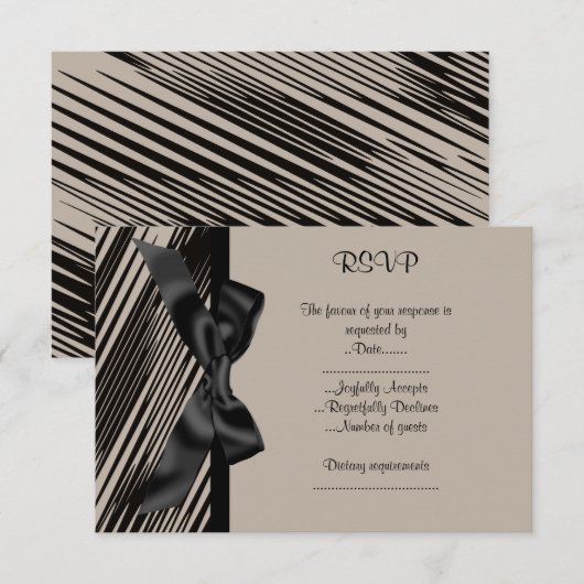 SEPIA ALL OCCASION RSVP CARD (Voorkant / Achterkant)
