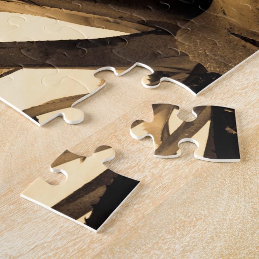 Sepia aloe cactus-Plant Legpuzzel (Zijkant)