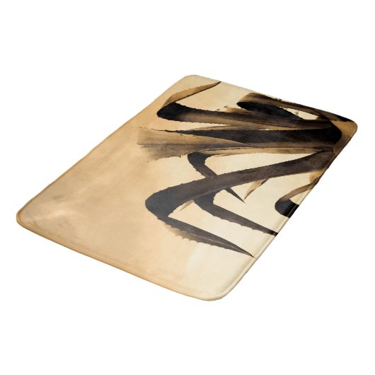 Sepia aloe-Plant Badmat (Gekanteld)