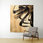 Sepia Aloe Plant Tapestry Wandkleed (In situ)