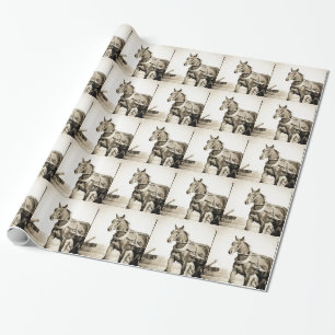 Sepia Amish Horse and Buggy Cadeaupapier