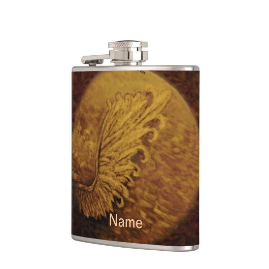 Sepia Angel Wing Flask Heupfles (Links)