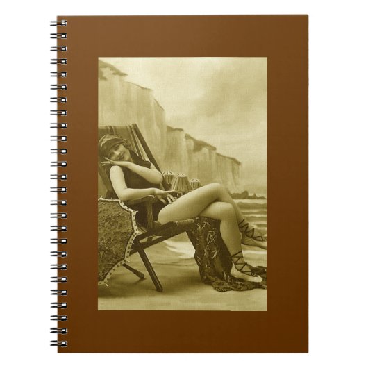 Sepia badschoonheid notitieboek (Voorkant)