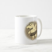 Sepia Ballerina Hippo met Tutu Koffiemok (Voorkant rechts)