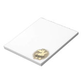 Sepia Ballerina Hippo met Tutu Notitieblok (Linkerzijde)