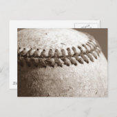 Sepia Baseball Briefkaart (Voorkant / Achterkant)