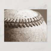 Sepia Baseball Briefkaart (Voorkant)