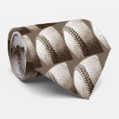 Sepia Baseball Stropdas (Opgerold)
