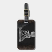 Sepia Basketball Bagagelabel (Voorkant verticaal)