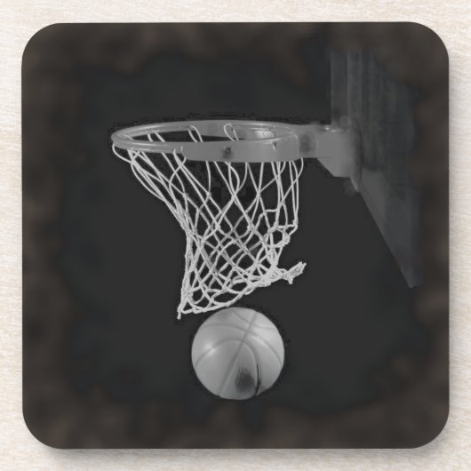Sepia Basketball Bier Onderzetter (Voorkant)