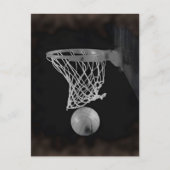 Sepia Basketball Briefkaart (Voorkant)