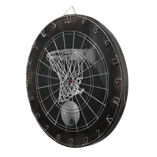 Sepia Basketball Dartbord (Voorkant Rechts)
