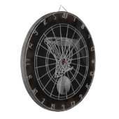 Sepia Basketball Dartbord (Voorkant Links)
