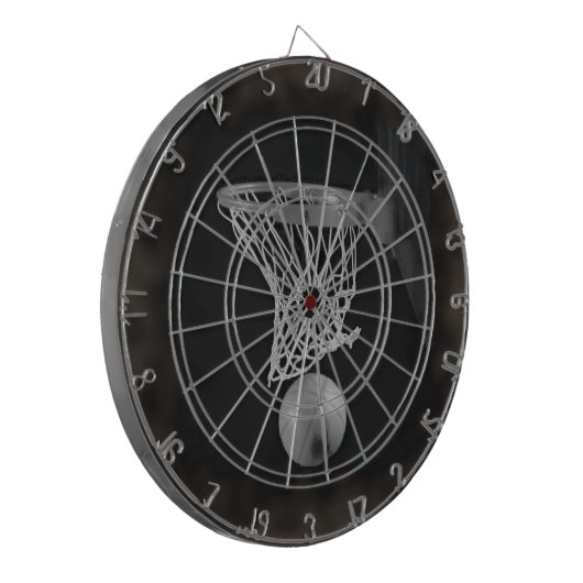 Sepia Basketball Dartbord (Voorkant Links)