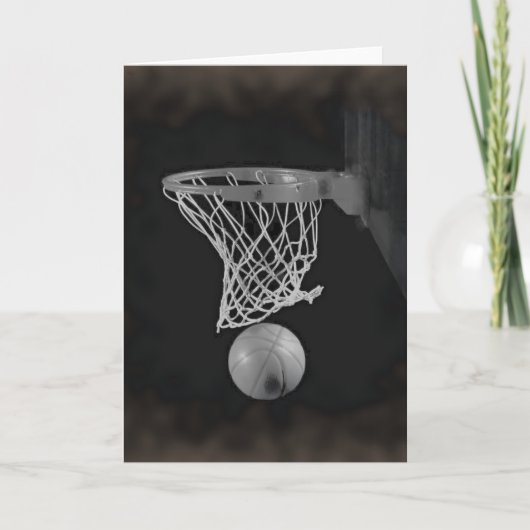 Sepia Basketball Kaart (Voorkant)