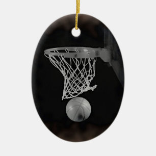 Sepia Basketball Keramisch Ornament