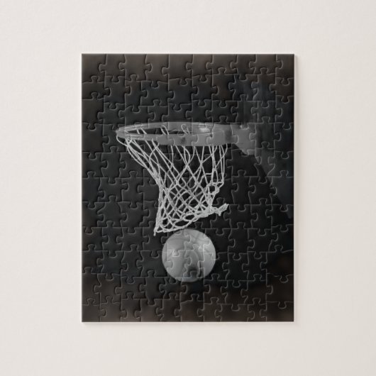 Sepia Basketball Legpuzzel (Verticaal)