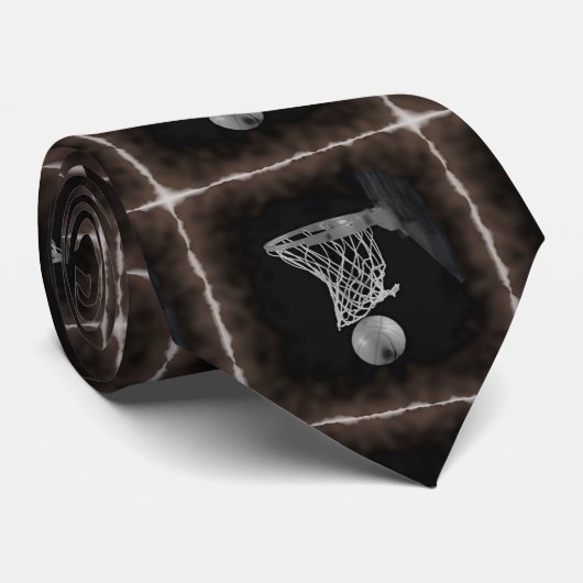 Sepia Basketball Stropdas (Opgerold)