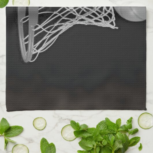 Sepia Basketball Theedoek (Gevouwen)