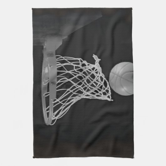 Sepia Basketball Theedoek (Verticaal)