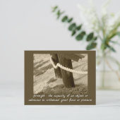 Sepia Beach Rope Foto met Sterkte Definitie Briefkaart (Staand voorkant)